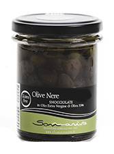 Schwarze Ligurische Oliven entsteint 180g, Antico Frantoio Sommariva, Ligurien