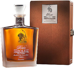 &acute;Tre Soli Tre&acute; &middot; Grappa di Nebbiolo Invecchiata 2009 (Holzkiste), Distillerie Berta, Piemont
