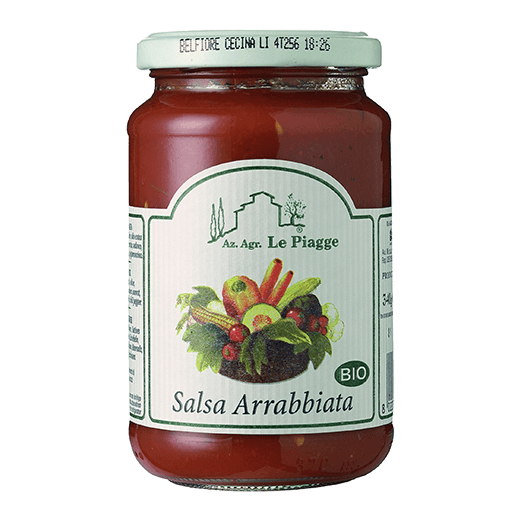 &acute;Salsa Arrabbiata&acute; &middot; Feurige Tomatensauce mit Pfefferschoten, Le Piagge, Tuscany